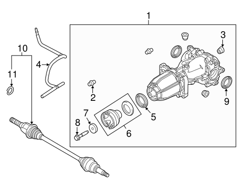 Rear Suspension/Axle Components for 2013 Ford Edge #1