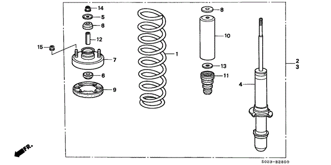 Chassis/Front Shock Absorber for 2000 Honda CIVIC COUPE #1