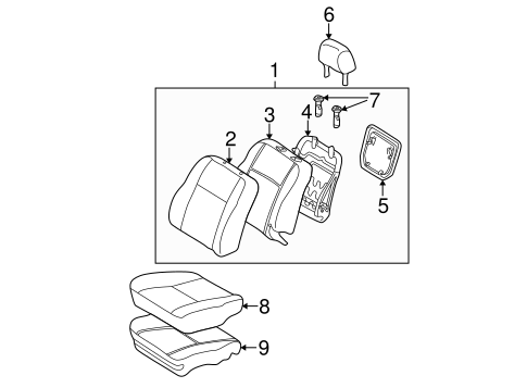 Vibe FRONT SEAT COMPONENTS 2