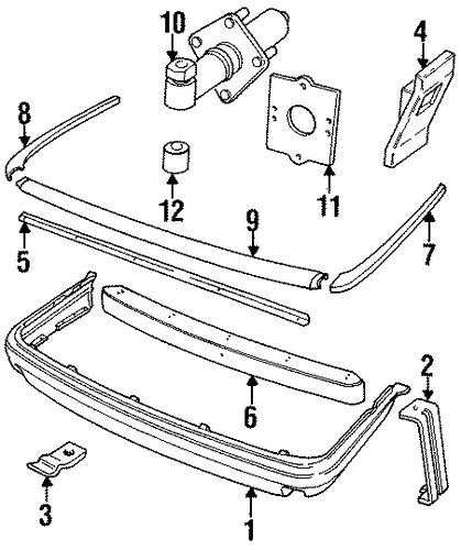 XJ12 BUMPER & COMPONENTS - REAR