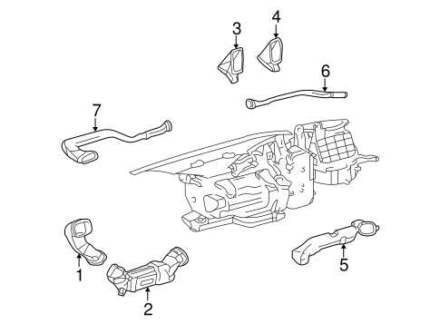 Ducts for 2001 Toyota Land Cruiser #0