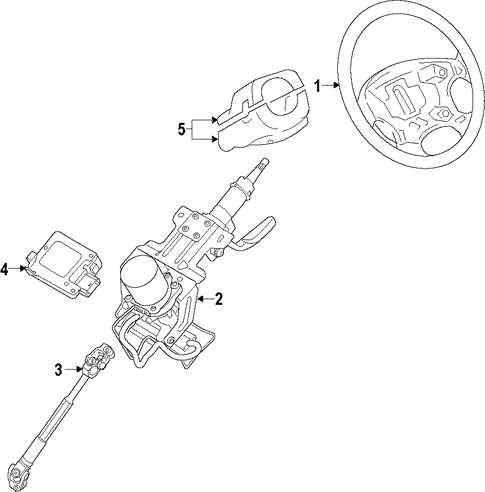Steering Column for 2015 Hyundai Santa Fe Sport #0