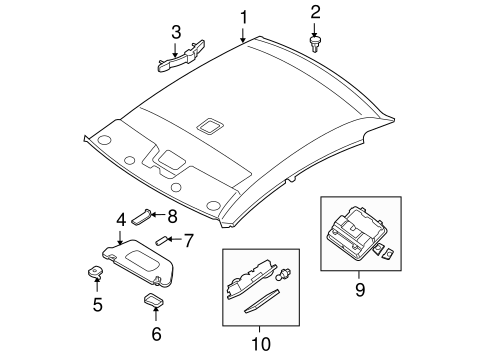 Body/Interior Trim - Roof for 2012 Nissan Altima #1
