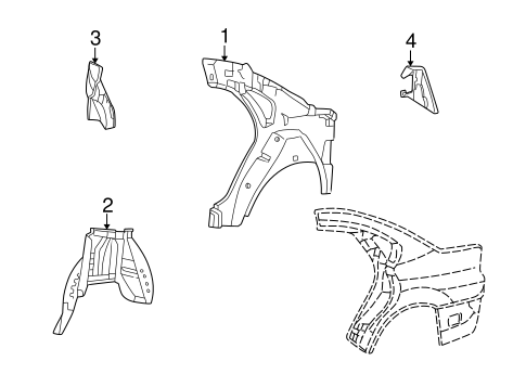 Body/Inner Structure for 2000 Ford Taurus #1