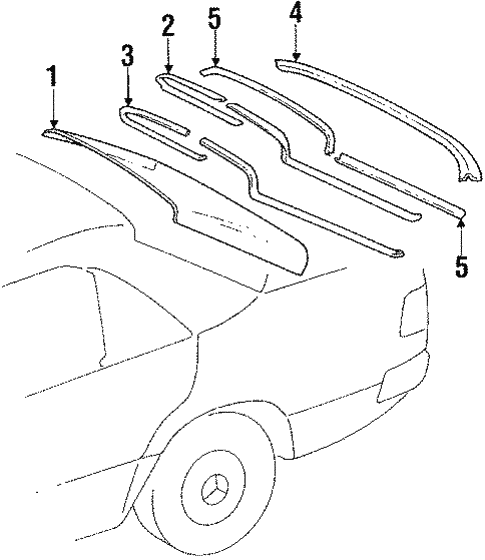 Back Glass for 1987 Mercedes-Benz 260 E #0