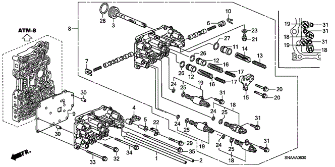 TRANSMISSION - AUTOMATIC/AT SERVO BODY for 2009 Honda CIVIC SEDAN #1