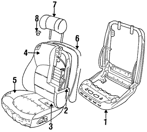 XJ12 FRONT SEAT COMPONENTS 5