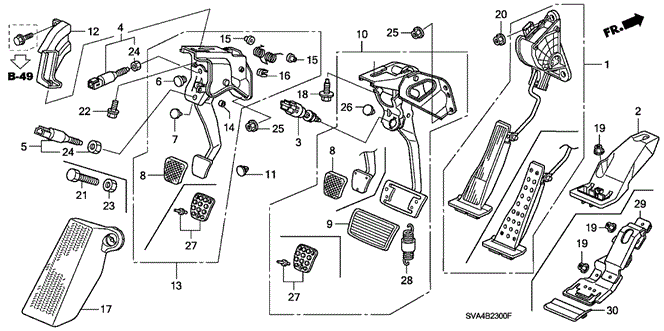 Chassis/Pedal for 2006 Honda CIVIC COUPE #1