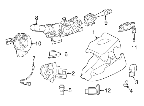 STEERING/SHROUD, SWITCHES & LEVERS for 2015 Scion tC #1