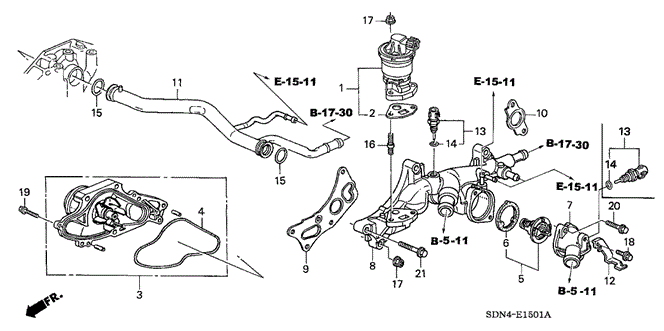 Engine/Water Pump - Sensor (V6) for 2003 Honda ACCORD COUPE #1