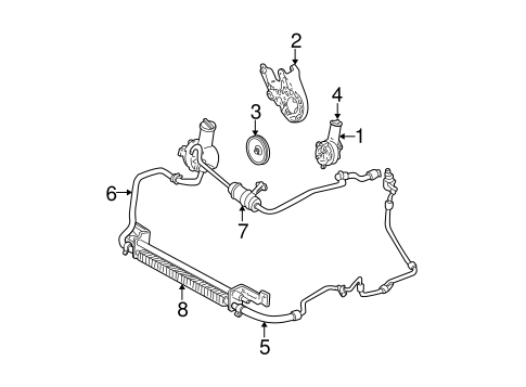 Steering/Pump & Hoses for 2003 Ford Taurus #1