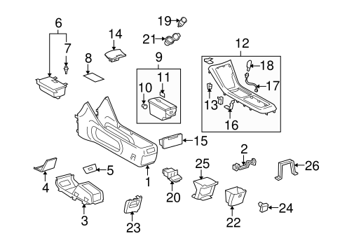BODY/CONSOLE for 2006 Toyota Highlander #1
