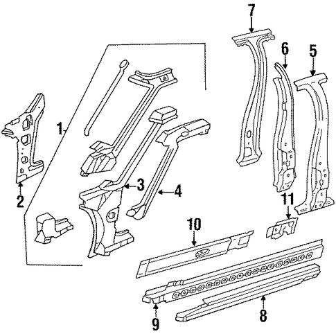 Genuine GM Parts ROCKER PANEL - 1992 Chevrolet Lumina (10127914) Genuine GM Parts ROCKER PANEL - 1992 Chevrolet Lumina (10127914)