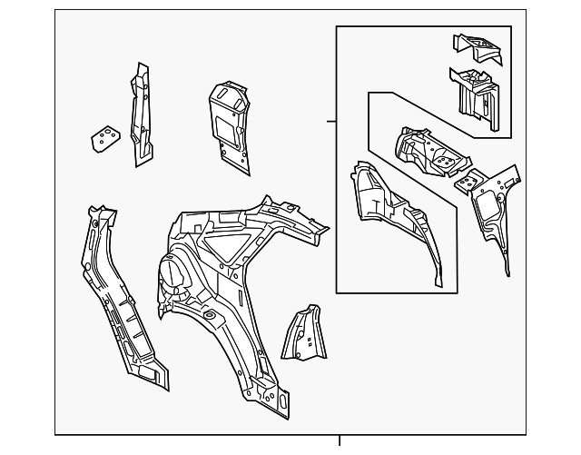 8S4Z5427790B Деталь INNER QTR PANEL, RIGHT