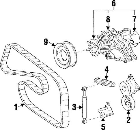 MAINTENANCE & LUBRICATION/BELTS & PULLEYS for 1998 Toyota Supra #1
