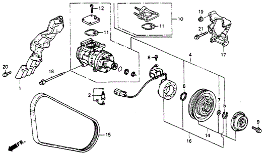 BODY / AIR CONDITIONING/A/C COMPRESSOR for 1992 Honda ACCORD SEDAN #1