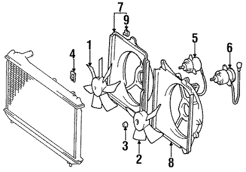 COOLING SYSTEM/COOLING FAN for 1997 Toyota Avalon #1