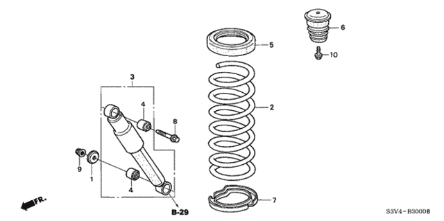 Rear Shock Absorber for 2001 Acura MDX #0