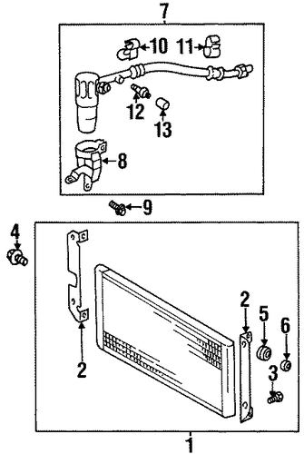 Prizm CONDENSER, COMPRESSOR & LINES 2