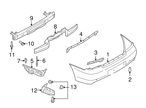 9-2X BUMPER & COMPONENTS - REAR