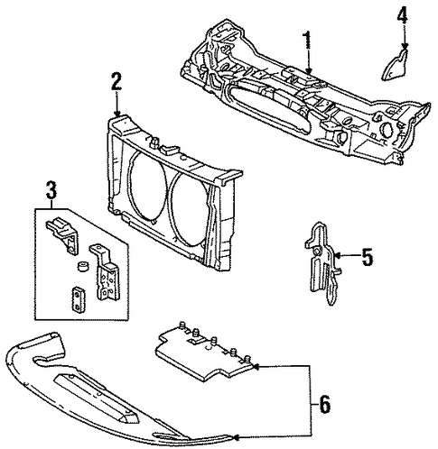 Sable RADIATOR SUPPORT