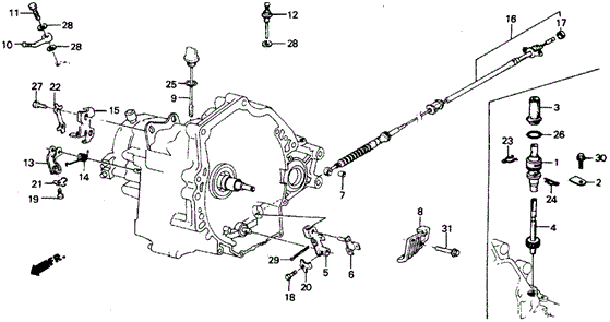 TRANSMISSION - AUTOMATIC/4AT SPEEDOMETER GEAR for 1987 Honda CIVIC 5-DOOR #1