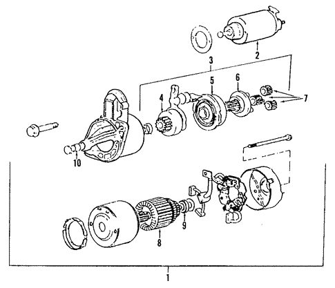 Starter for 2009 Hyundai Azera #1