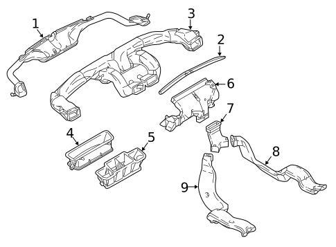 Ducts for 2019 Mitsubishi Eclipse Cross #0