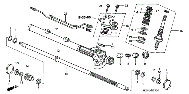 CHASSIS/P.S. GEAR BOX COMPONENTS (L4) for 2006 Honda ACCORD COUPE #1