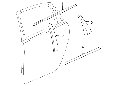 Impala Limited EXTERIOR TRIM - REAR DOOR