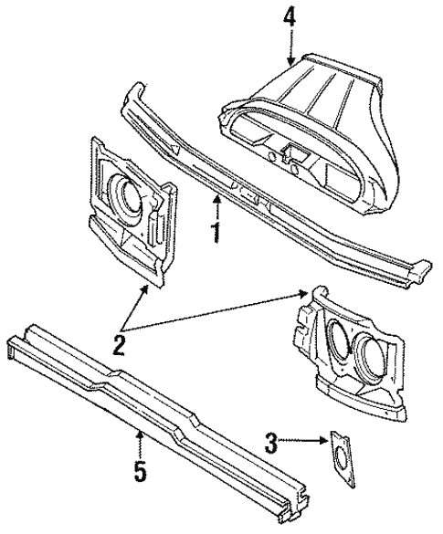 Cooling System/Radiator Support for 1995 Toyota Previa #1