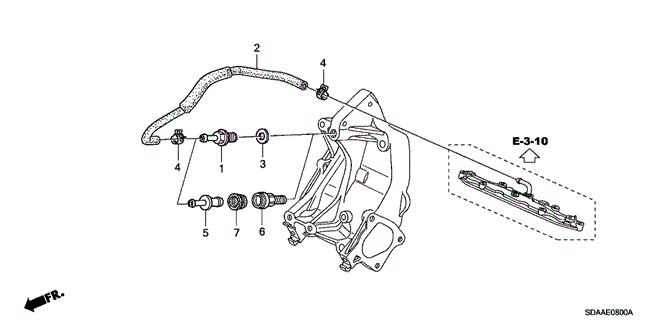Engine/Breather Tube (L4) for 2007 Honda ACCORD SEDAN #1
