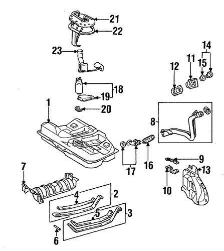 FUEL SYSTEM/FUEL SYSTEM COMPONENTS for 1998 Toyota Avalon #1