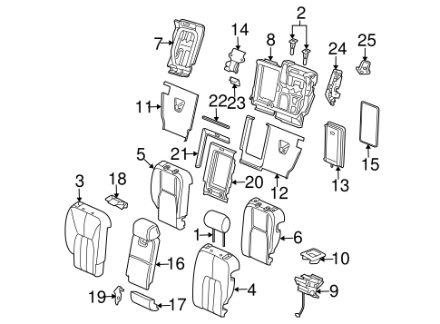 Range Rover REAR SEAT COMPONENTS