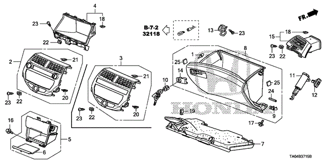 Interior/Bumper/Instrument Panel Garnish (Passenger Side) (1) for 2009 Honda ACCORD SEDAN #1