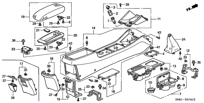 INTERIOR / BUMPER/CONSOLE for 2001 Honda ACCORD SEDAN #1