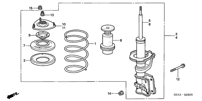 CHASSIS/FRONT SHOCK ABSORBER for 2004 Honda CIVIC COUPE #1
