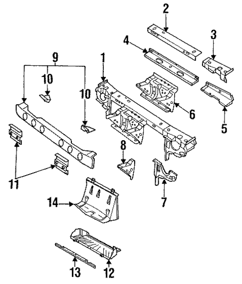 SW1 RADIATOR SUPPORT
