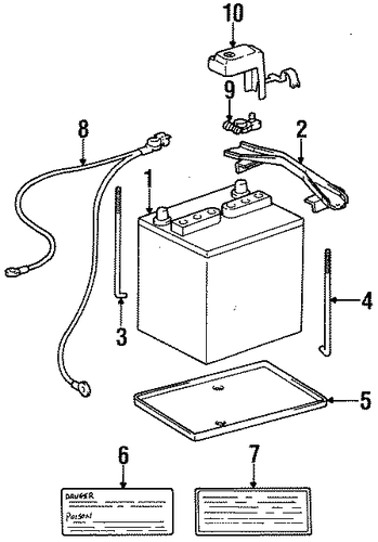 ELECTRICAL/BATTERY for 1996 Toyota Tercel #1