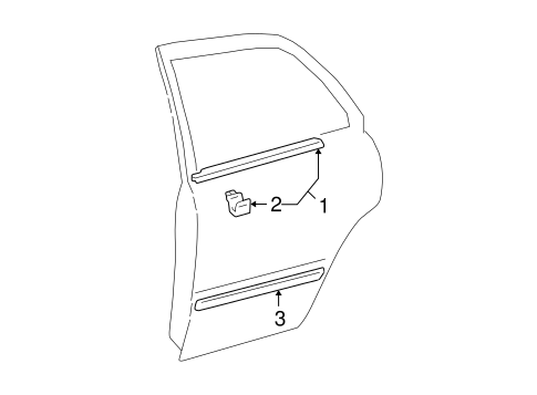 BODY/EXTERIOR TRIM - REAR DOOR for 2005 Toyota Camry #1