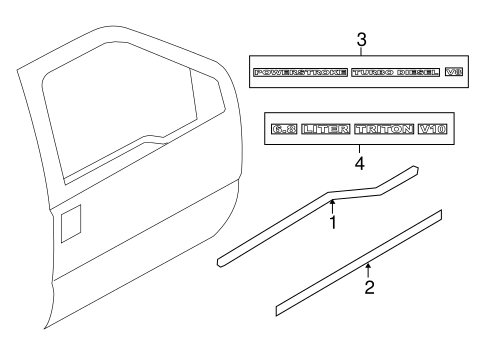 F-250 Super Duty EXTERIOR TRIM - FRONT DOOR