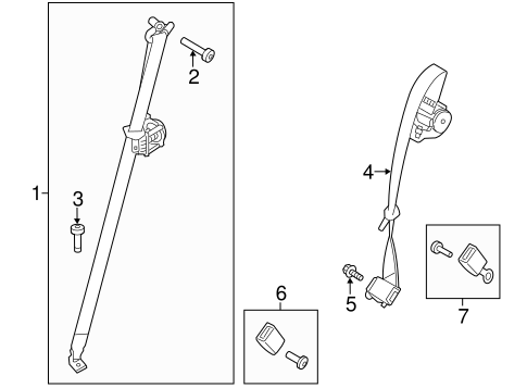Police Interceptor Utility SECOND ROW SEAT BELTS