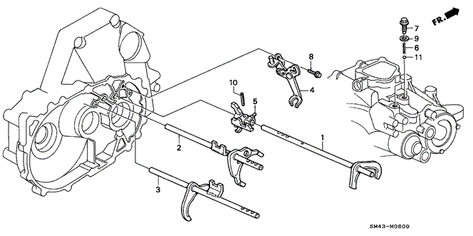TRANSMISSION - MANUAL/MT SHIFT FORK for 1992 Honda ACCORD SEDAN #1