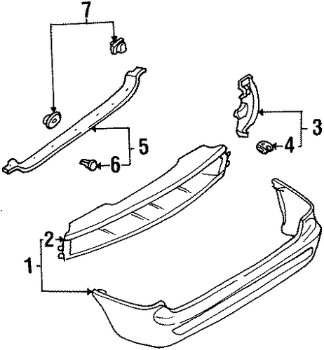 Tracer BUMPER & COMPONENTS - REAR