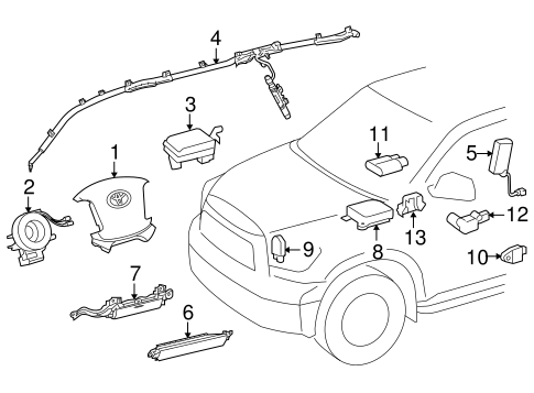 ELECTRICAL/AIR BAG COMPONENTS for 2014 Toyota Sequoia #1