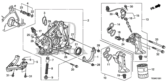 ENGINE/OIL PUMP (V6) for 2010 Honda ACCORD COUPE #1