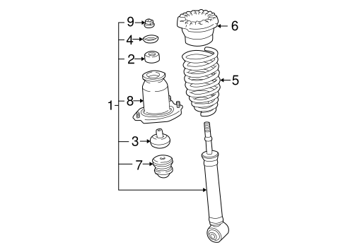 REAR SUSPENSION/STRUTS & COMPONENTS for 2005 Toyota Matrix #1
