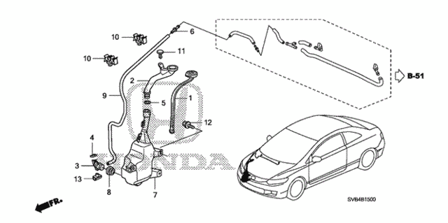 Windshield Washer (KA) (KX) for 2011 Honda Civic #0