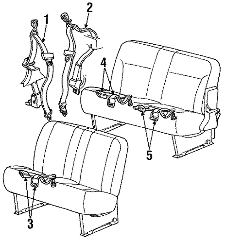 Windstar REAR SEAT BELTS