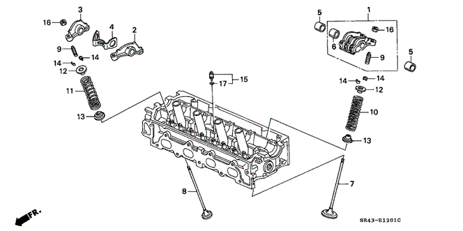 ENGINE/VALVE - ROCKER ARM (2) for 1993 Honda CIVIC SEDAN #1